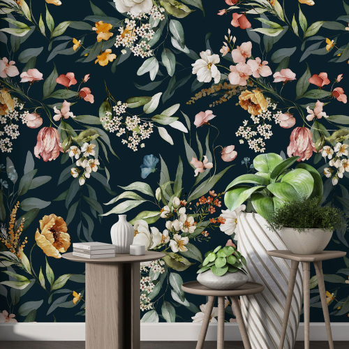Papier peint motif XL - Motif floral