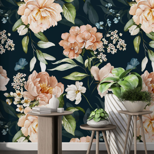 Papier peint motif XL - Motif floral