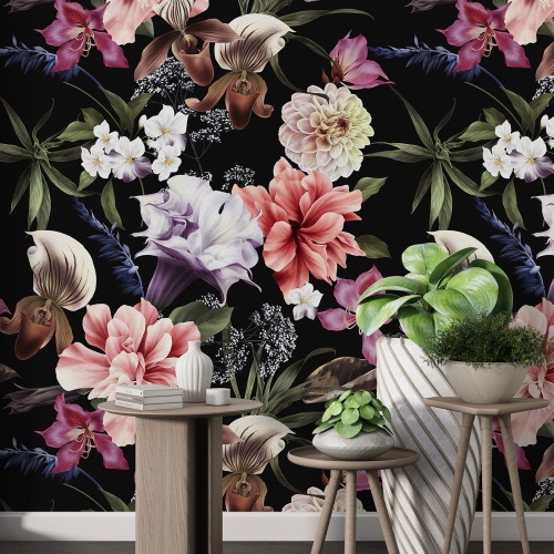 Papier peint motif XL - Motif floral