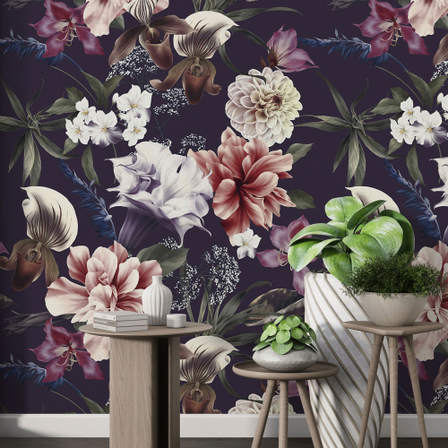 Papier peint motif XL - Motif floral