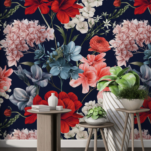 Papier peint motif XL - Motif floral