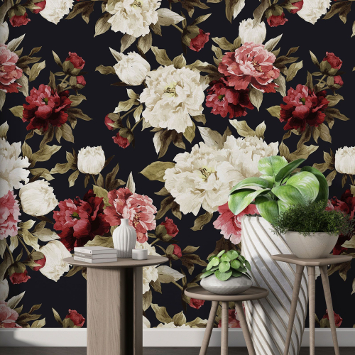 Papier peint motif XL - Motif floral