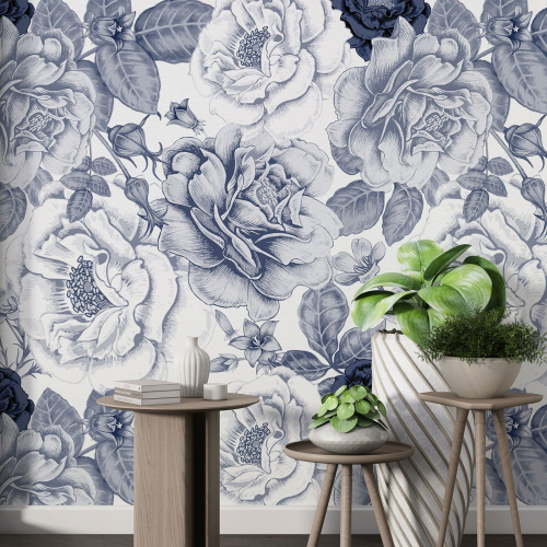 Papier peint motif XL - Motif floral