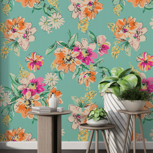 Papier peint motif XL - Motif floral