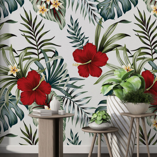 Papier peint motif XL - Motif floral