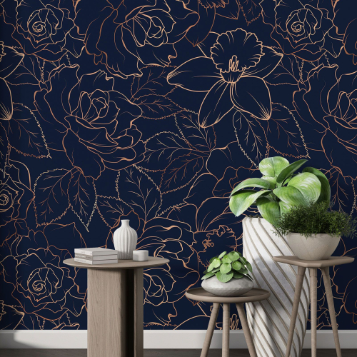 Papier peint motif XL - Motif floral