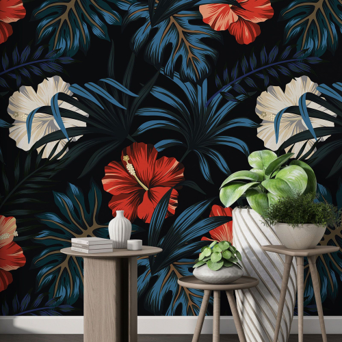 Papier peint motif XL - Motif floral