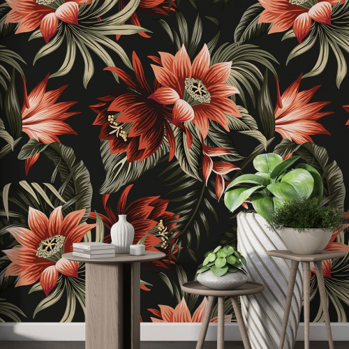 Papier peint motif XL - Motif floral