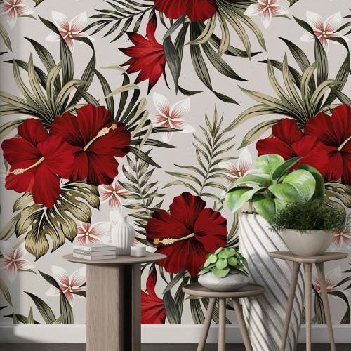 Papier peint motif XL - Motif floral