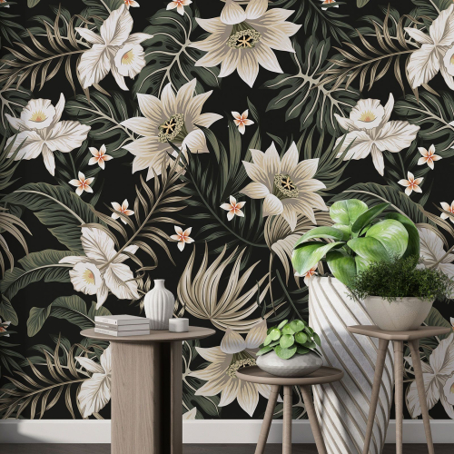 Papier peint motif XL - Motif floral