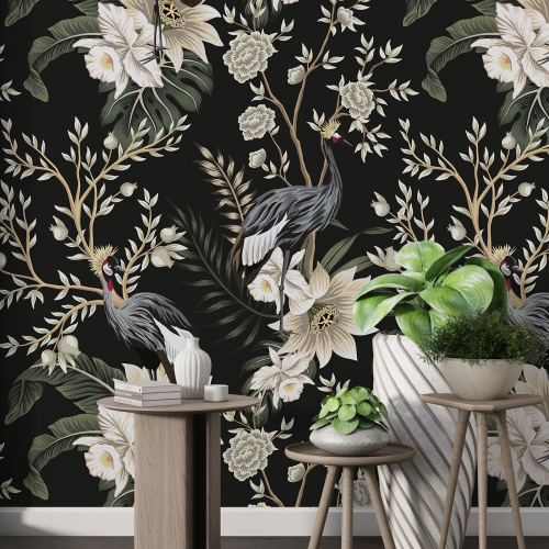 Papier peint motif XL - Motif floral