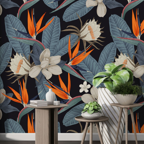 Papier peint motif XL - Motif floral