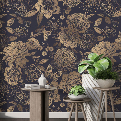 Papier peint motif XL - Motif floral
