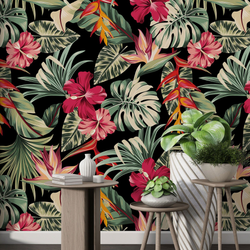 Papier peint motif XL - Motif floral