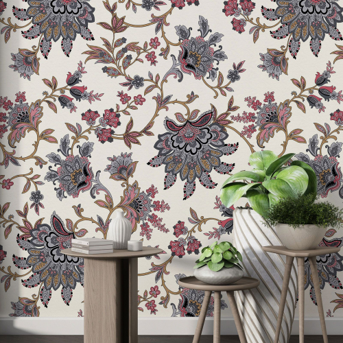 Papier peint motif XL - Motif floral