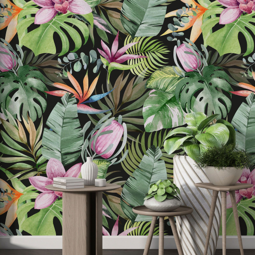 Papier peint motif XL - Motif tropical