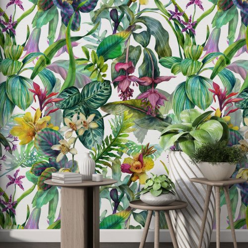 Papier peint motif XL - Motif tropical