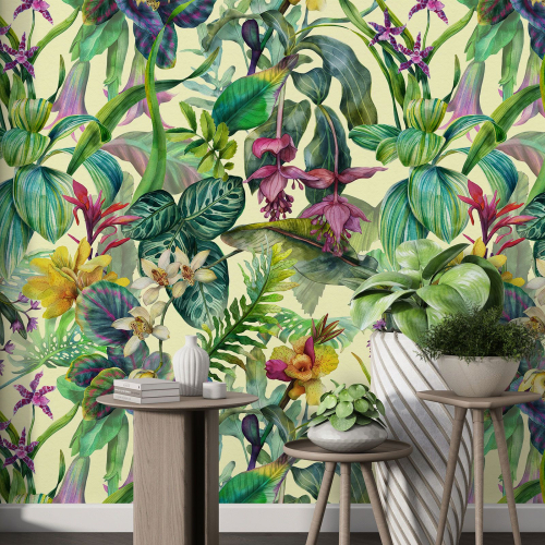 Papier peint motif XL - Motif tropical
