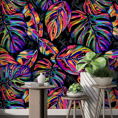 Papier peint motif XL - Motif tropical