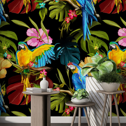 Papier peint motif XL - Motif tropical