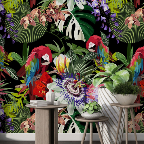 Papier peint motif XL - Motif tropical