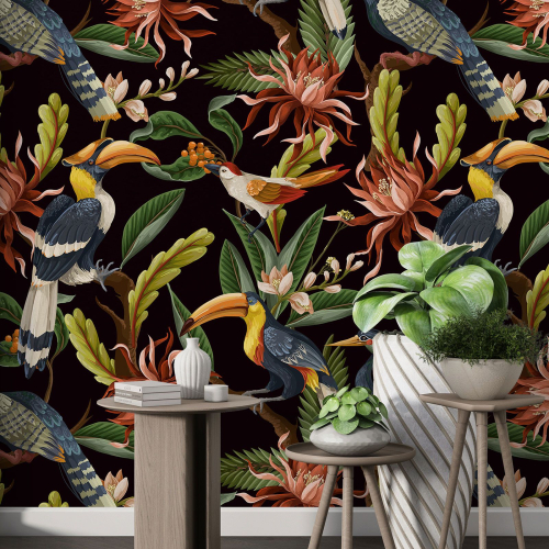 Papier peint motif XL - Motif tropical