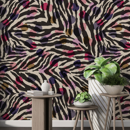 Papier peint motif XL - Motif zébré