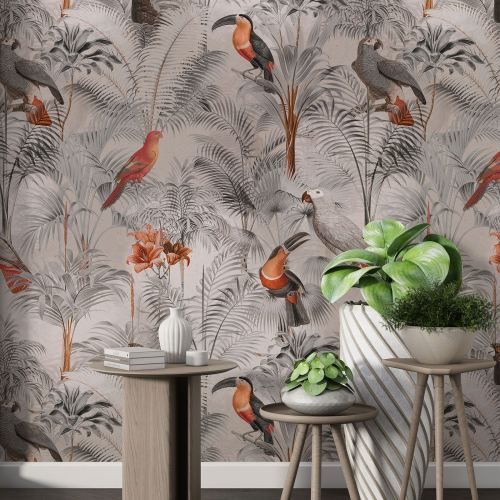 Papier peint motif XL - Oiseaux