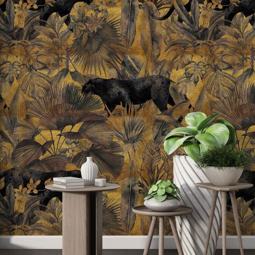 Papier peint motif XL - Panthères Noires
