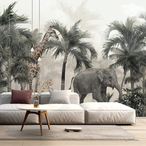 Papier peint panoramique - Animaux de la Jungle