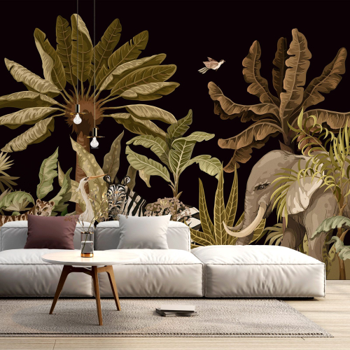 Papier peint panoramique - Animaux de la Jungle