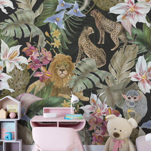 Papier peint panoramique - Animaux de la Jungle