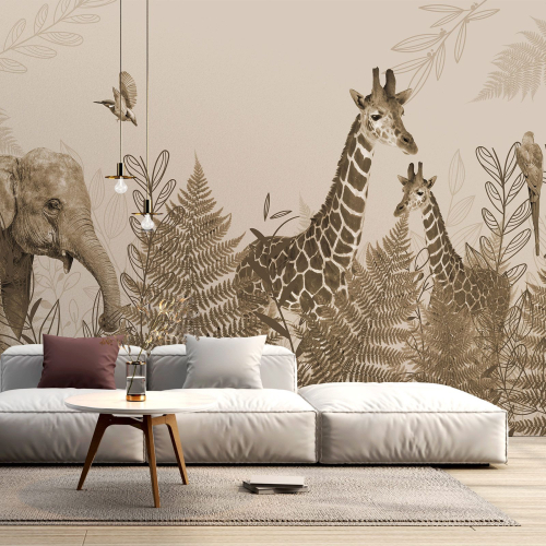Papier peint panoramique - Animaux de la Jungle