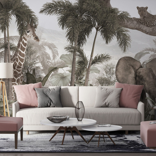 Papier peint panoramique - Animaux de la Jungle