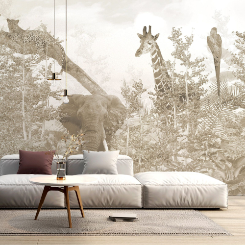 Papier peint panoramique - Animaux de la Jungle
