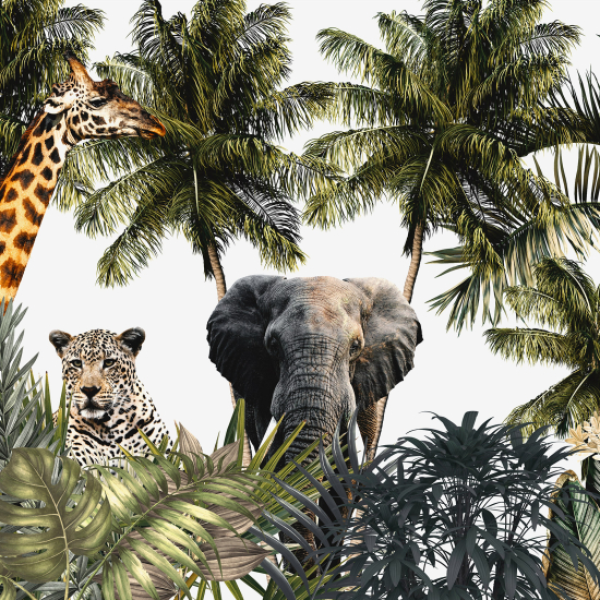 Papier peint panoramique - Animaux de la Jungle