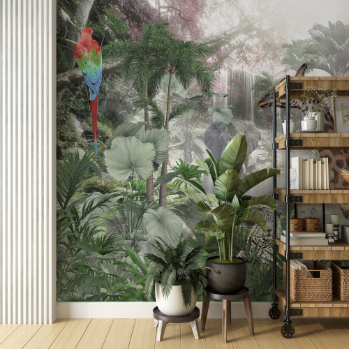Papier peint panoramique - Animaux de la Jungle