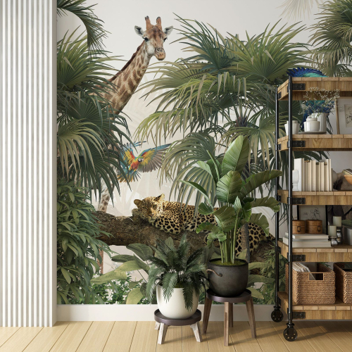 Papier peint panoramique - Animaux de la Jungle