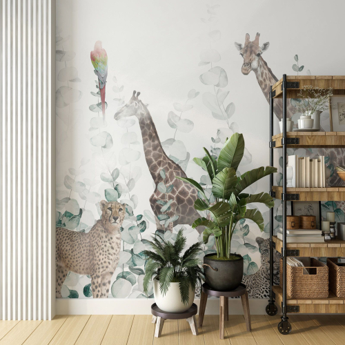 Papier peint panoramique - Animaux de la Jungle