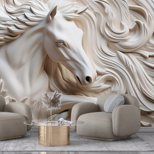 Papier peint panoramique - Cheval 3D