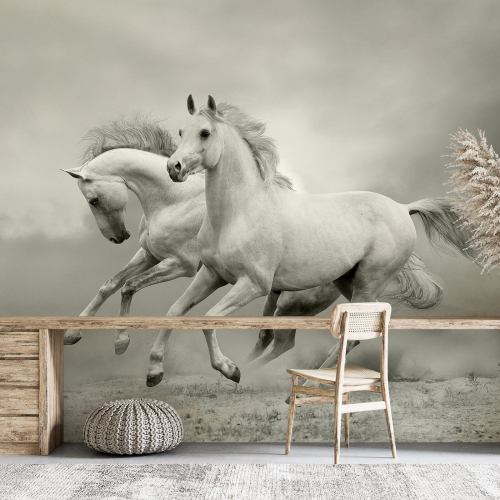 Papier peint panoramique - Chevaux