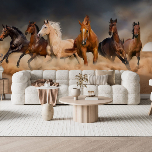 Papier peint panoramique - Chevaux