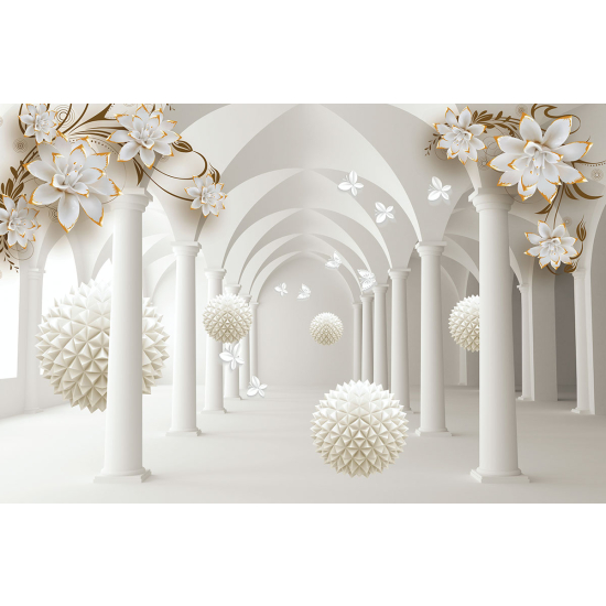 Papier peint panoramique - Colonnade Effet 3D