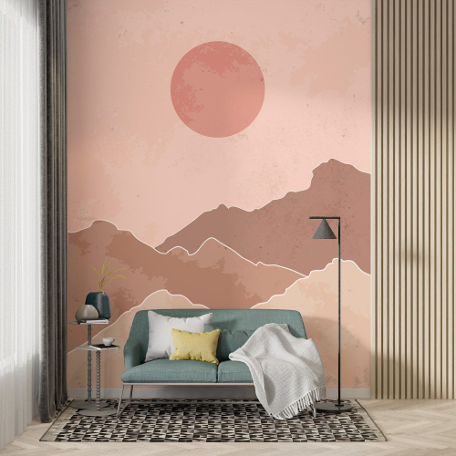Papier peint panoramique - Couché de soleil Boho