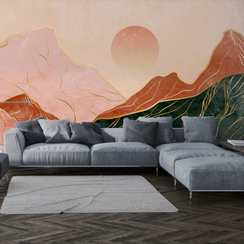Papier peint panoramique - Couché de soleil Boho