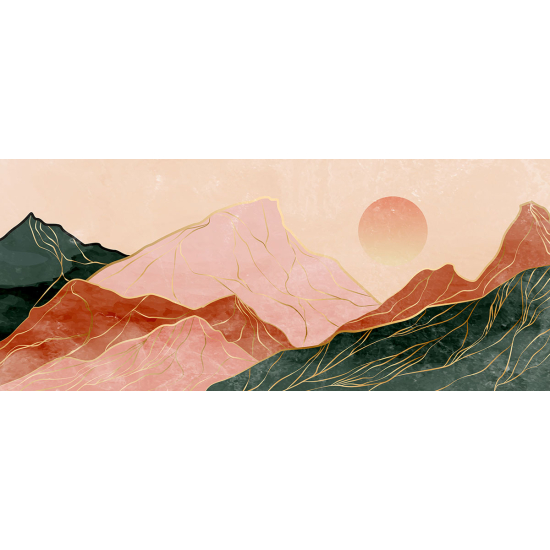 Papier peint panoramique - Couché de soleil Boho