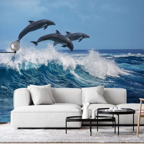 Papier peint panoramique - Dauphins