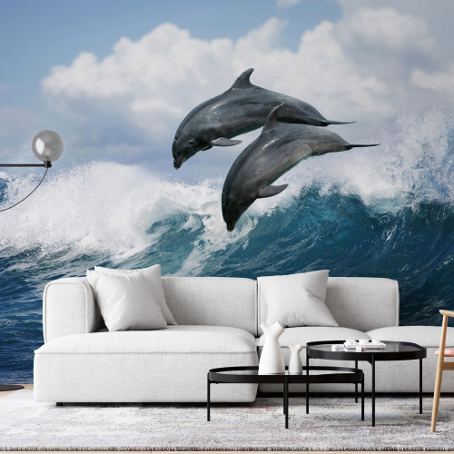 Papier peint panoramique - Dauphins