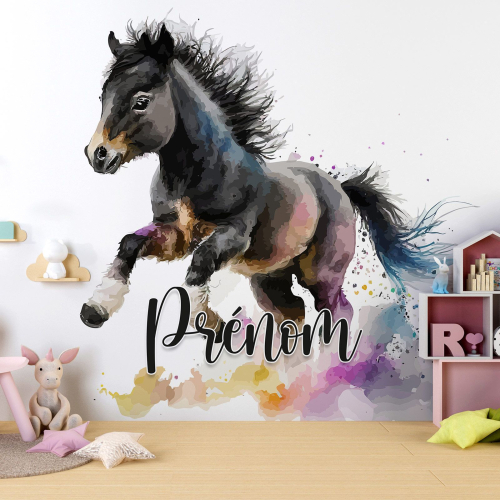 Papier peint panoramique enfant avec prénom personnalisable - Poulin