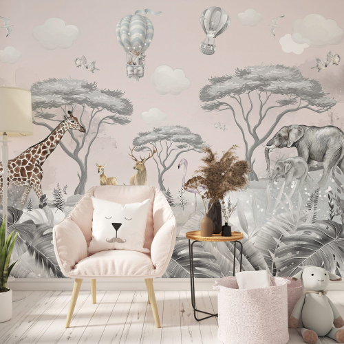 Papier peint panoramique Enfants - Animaux